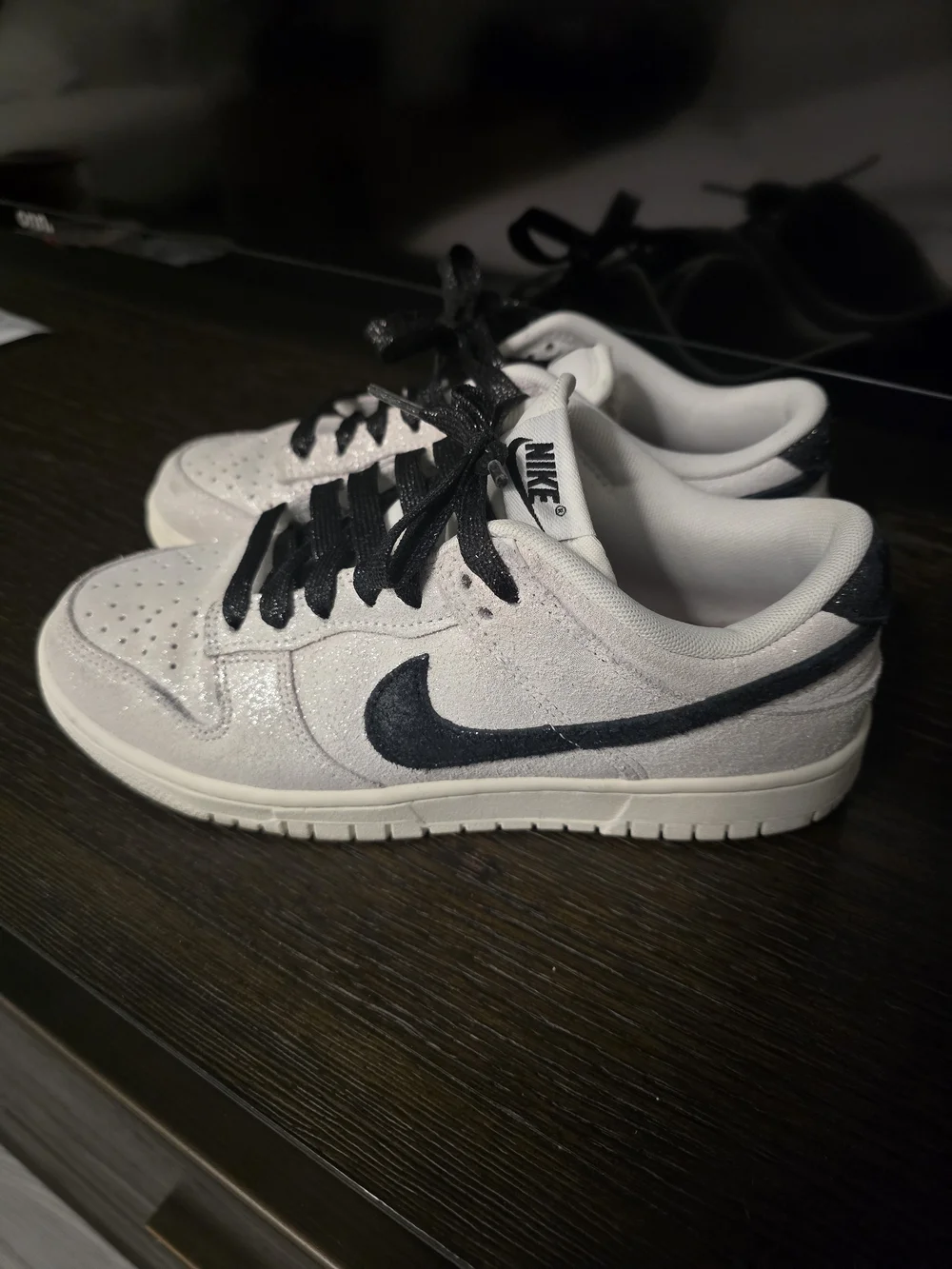 Nike Iridescent Low-Top Sneakers with Black Swoosh